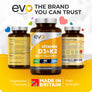 Vitamin D3 & K2 (MK-7) 180 Tablets