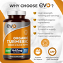 Organic Turmeric Curcumin, Ginger and Black Pepper Capsules 1440mg