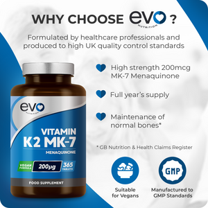 Vitamin K2 MK-7 Tablets 200mcg