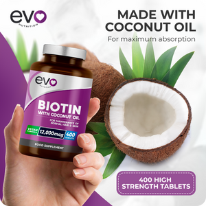 Biotin with Coconut Oil 12000mcg