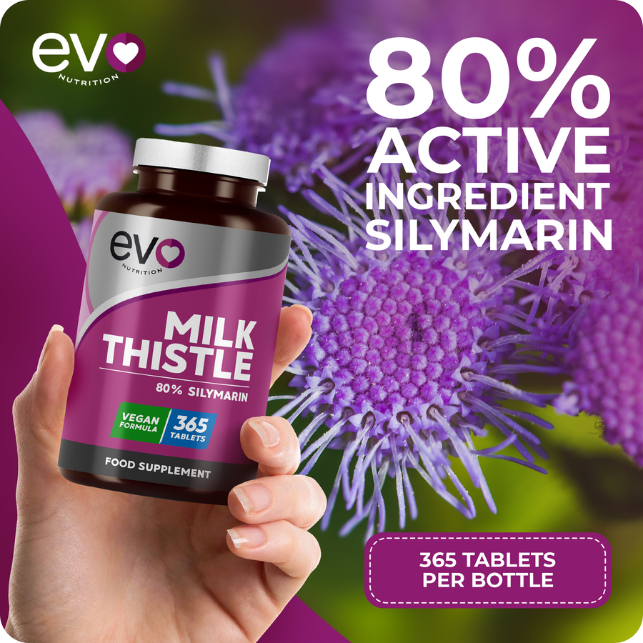 Milk Thistle Tablets | 80% Silymarin | 365 Tablets | Vegan Supplement | Milk Thistle Capsules Alternative