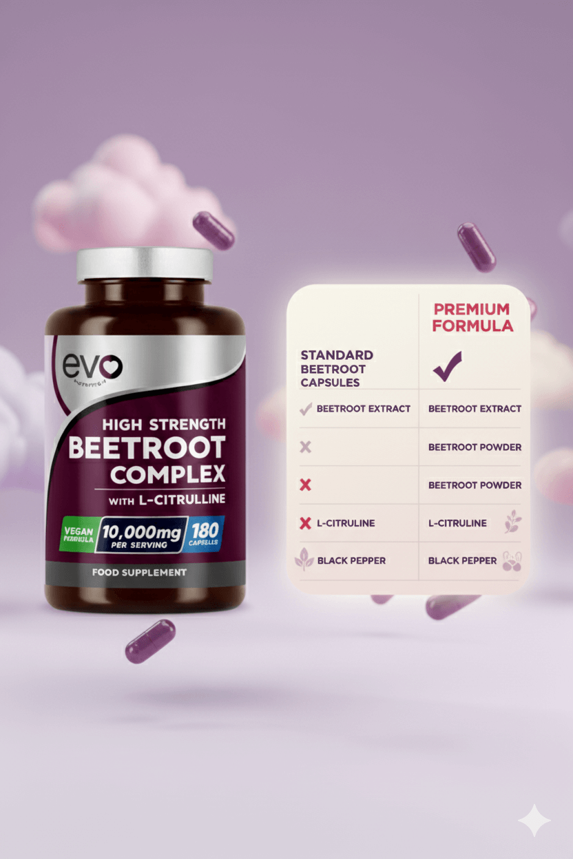 Beetroot & L-Citrulline Capsules – Nitric Oxide Booster