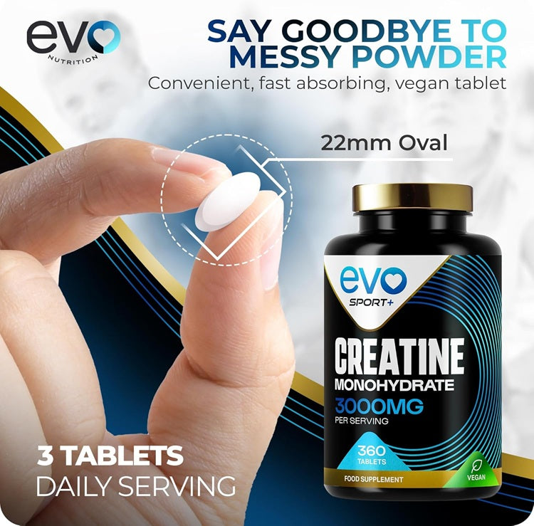 Creatine Monohydrate 3000mg 180 Tablets