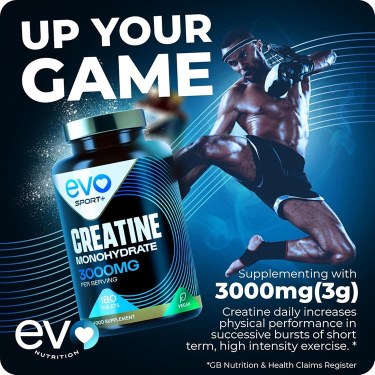 Creatine Monohydrate 3000mg 180 Tablets