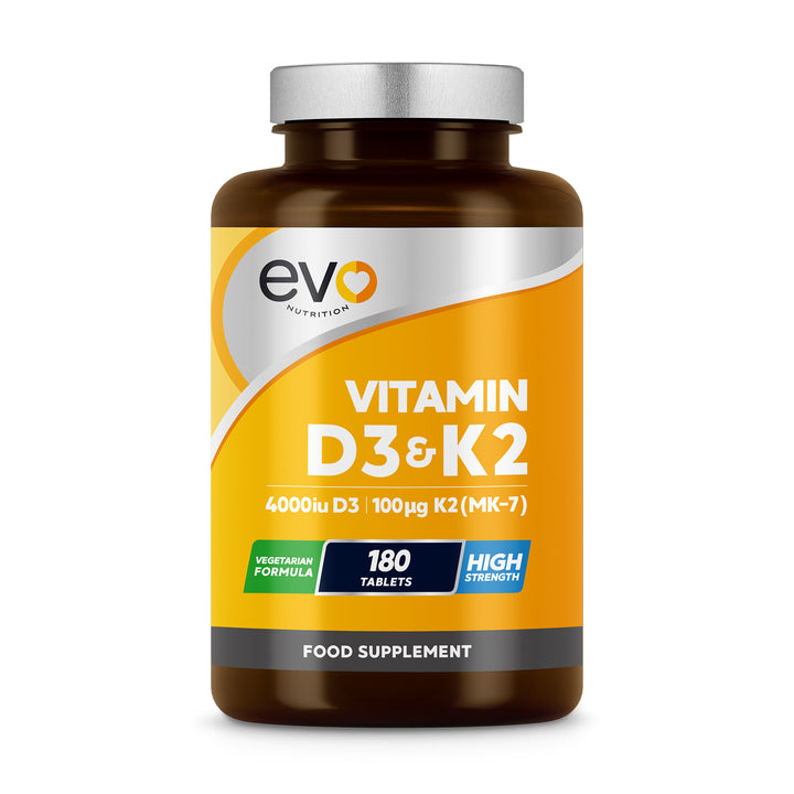 Vitamin D3 & K2 (MK-7) 180 Tablets